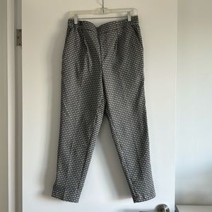 Anthropologie black/white pattern dress pants